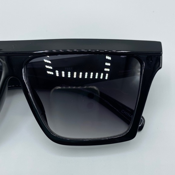 Flat Top Black Gradient Sunglasses - Picture 2 of 7